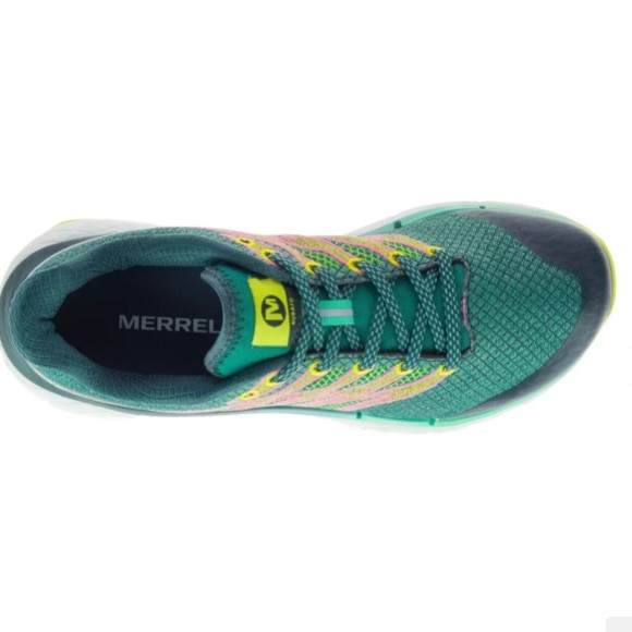 ⛰️🥾❄️🌲Merrell Metallic Emerald Green Trail Hiking/Running Shoes - Picture 3 of 4